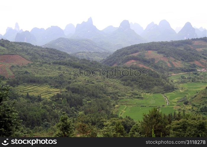 Mountain area near Yanshuo, China