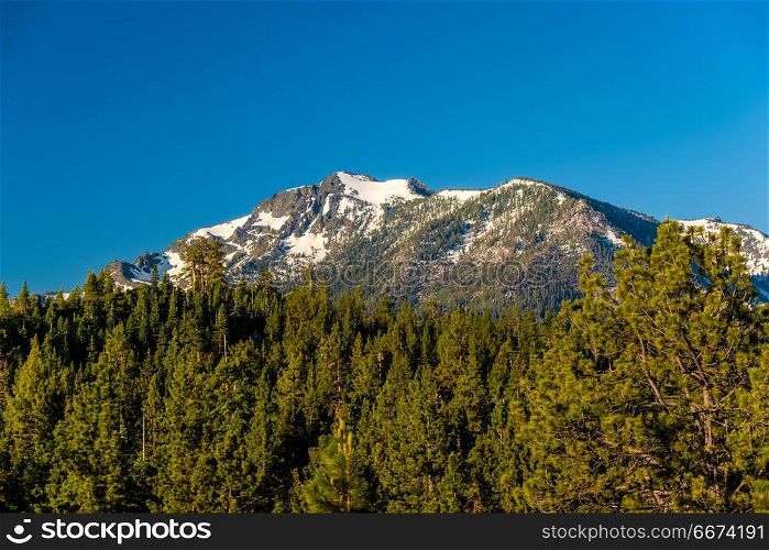 Mountain at Lake Tahoe in California. Mountain at Lake Tahoe in California, USA