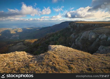 Mountain autumn nature landscape. Composition of nature.