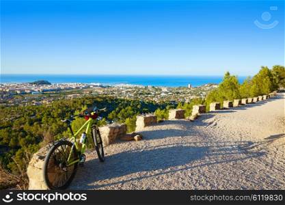 Mountain bike MTB Denia at Montgo track in alicante Spain