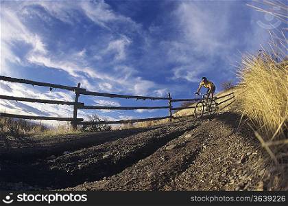 Mountain Biking on Dirt Track