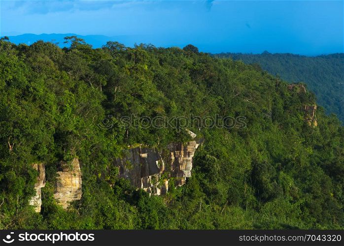 mountain cliff on Khao Yai National Park, Thailand