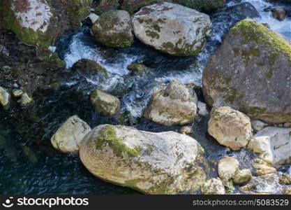 Mountain creek in the rocks