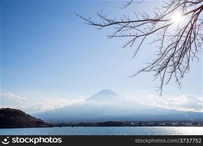 Mountain Fuji fujisan from Kawaguchigo lake at Yamanashi Japan