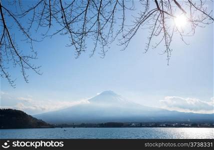 Mountain Fuji fujisan from kawaguchigo lake at Yamanashi Japan