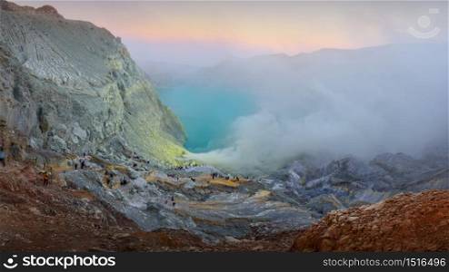 Mountain Ijen at the morning