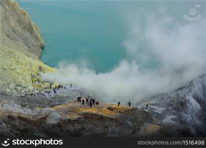 Mountain Ijen at the morning