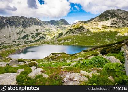Mountain lake Bucura in Retezat National Park, Transylvania, Romania, Europe