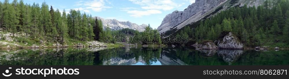 Mountain lake in Triglav national park in Slovenia