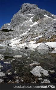 Mountain lake on the Triglav mount in Slovenia