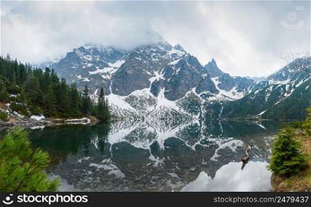Mountain lake scenery panorama