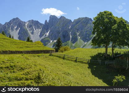 Mountain landscape at summer along the road to Vivione pass, Bergamo, Lombardy, Italy