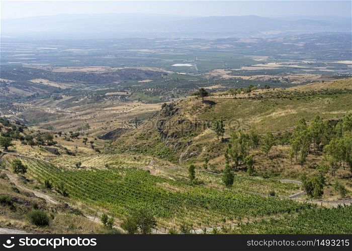 Mountain landscape at summer in Calabria, Italy, near Castrovillari and Cassano allo Jonio