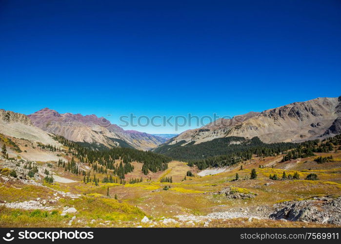 Mountain Landscape in Colorado Rocky Mountains, Colorado, United States.