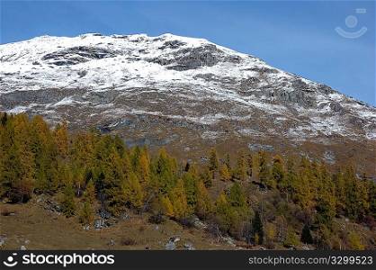 Mountain landscape in fall season; west alps Italy