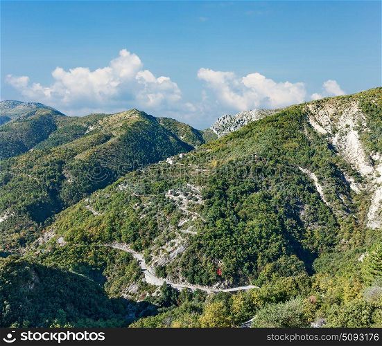 Mountain landscape in the Alpes-Maritimes