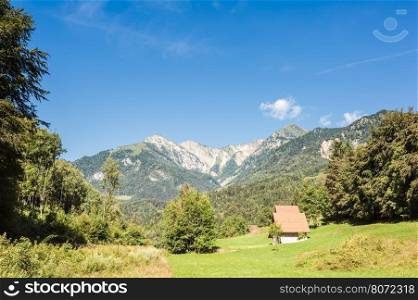 Mountain landscape in the Friulian Alps , Italy