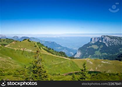 Mountain landscape in The Grand-Bornand, Haute-savoie, France. Mountain landscape in The Grand-Bornand, France