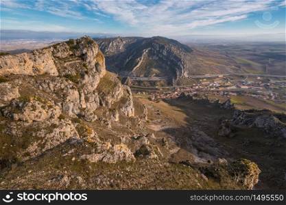 Mountain landscape of Pancorbo gorge in Burgos, Spain .