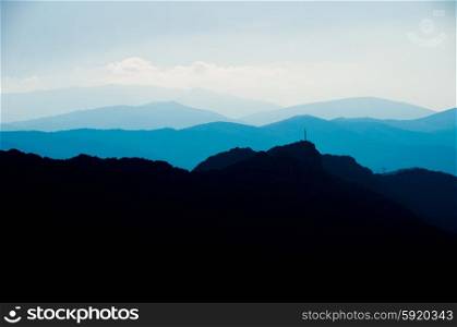 Mountain landscape silhouette