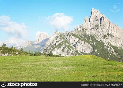 Mountain landscape, the Dolomites range, Trentino, Italy.