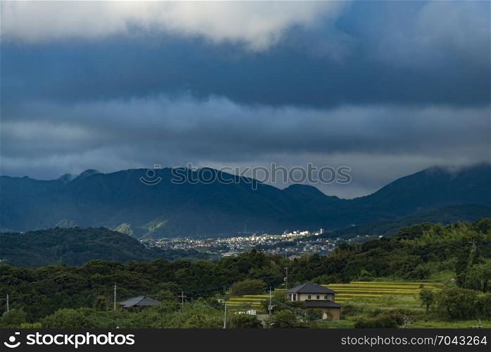 mountain landscape view with cloud