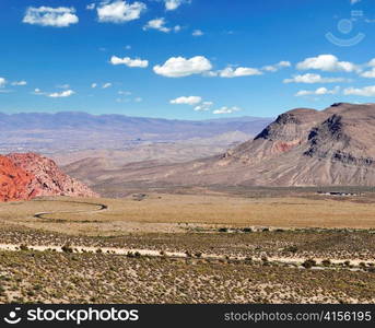 mountain landscape with a blue sky