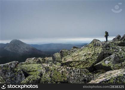 Mountain landscapes in national park Taganai on South Ural in Russia
