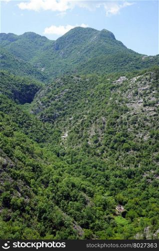 Mountain near Skadarsko lake in Montenegro