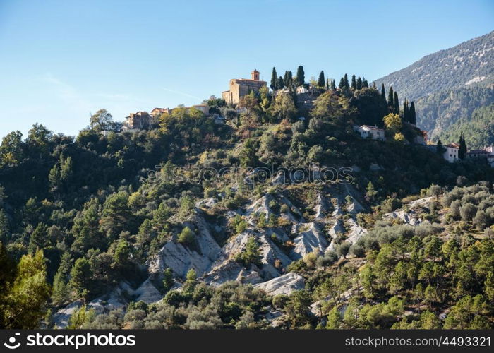 Mountain old village Coaraze, Provence Alpes Cote d'Azur, France.