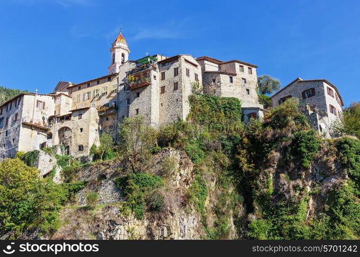 Mountain old village Luseram, Provence Alpes Cote d&rsquo;Azur, France.