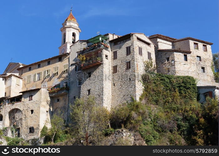 Mountain old village Luseram, Provence Alpes Cote d&rsquo;Azur, France.