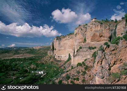 Mountain on a landscape, White City, Ronda, Andalusia, Spain