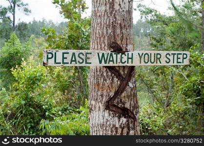 Mountain Pine Ridge Reserve, Warning Sign