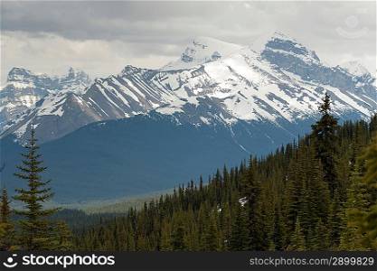 Mountain range, Jasper National Park, Alberta, Canada