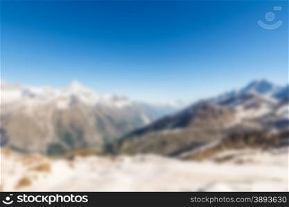 Mountain Range Landscape at Zermatt, Switzerland with blur background