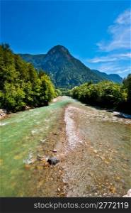 Mountain River in the Bavarian Alps, Germany