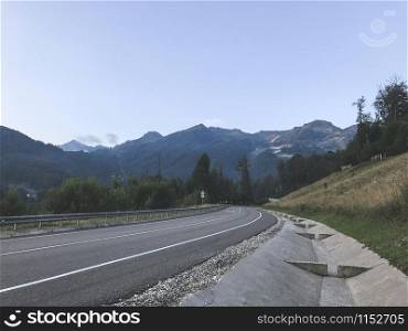 Mountain road in Caucasus mountains. Sochi, Russia
