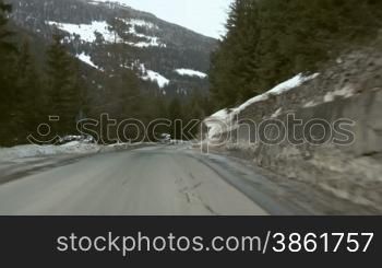 Mountain road time-lapse