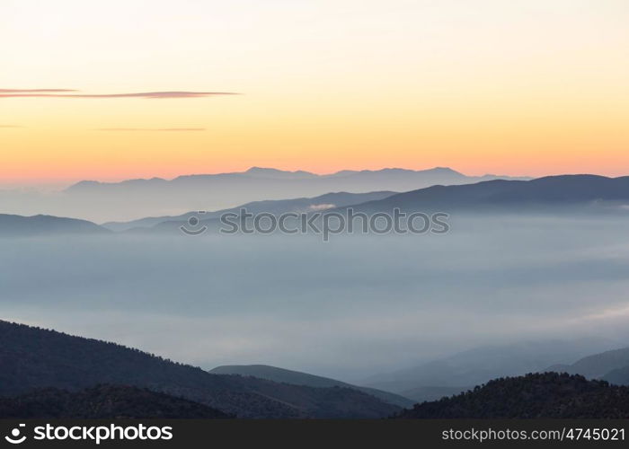 Mountain silhouette