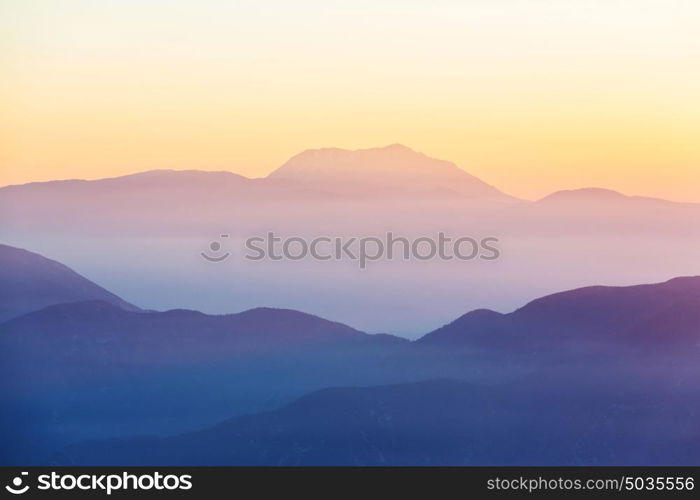 Mountain silhouette