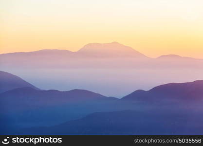 Mountain silhouette