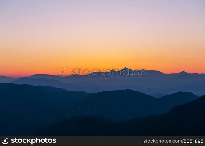 Mountain silhouette