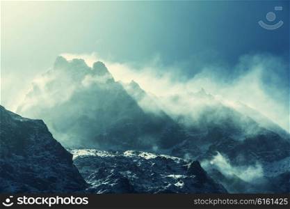 Mountain silhouette