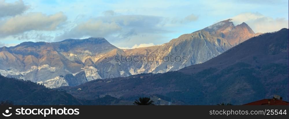 Mountain top panorama, Italy.