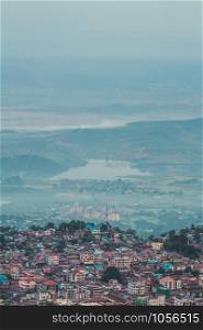 Mountain town in Taunggyi, Myanmar