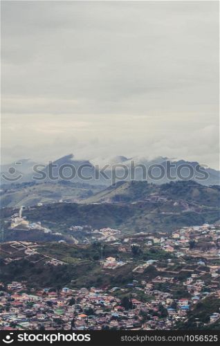 Mountain town in Taunggyi, Myanmar