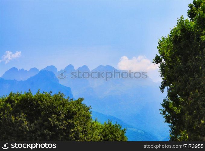 mountain view landscape. Summer mountain landscape