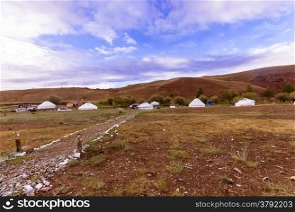 Mountain yurt camp