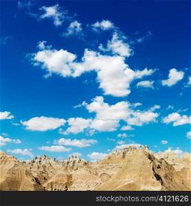 Mountains and Blue Sky in the South Dakota Badlands